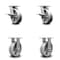 Service Caster 6 Inch Kingpinless V Groove Semi Steel Wheel Caster Brakes 2 Rigid SCC, 2PK SCC-KP30S620-VGR-SLB-2-R-2 - alternate 1